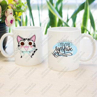 Cốc in ảnh cao cấp chủ đề 12 con giáp Mẫu 04: Mèo