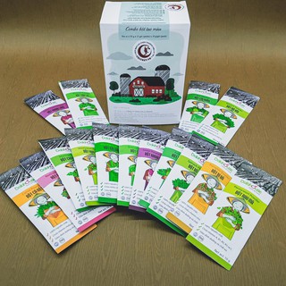 COMBO TẠO MÀU THỰC PHẨM  Từ  Bột Rau Củ HỮU CƠ Dalahouse_(Hộp 15 gói x 10g)