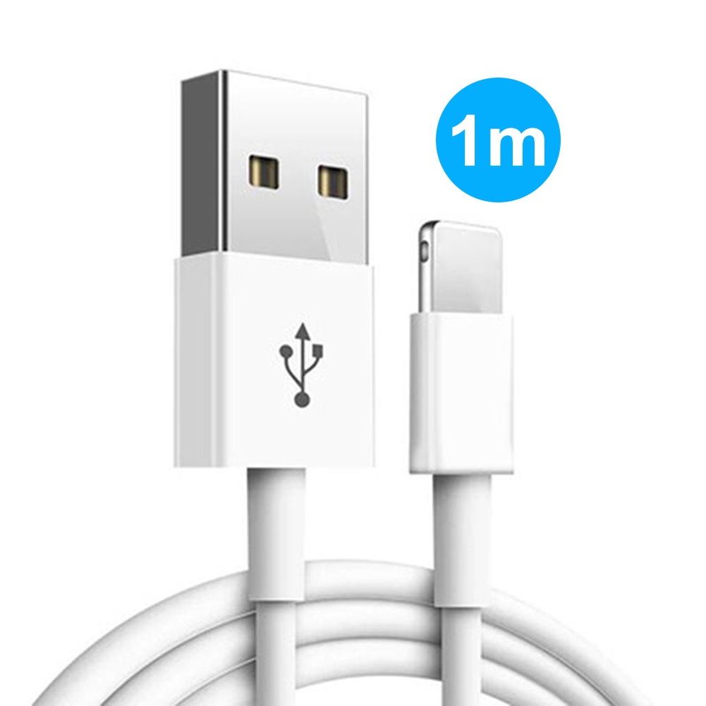 PO-Liệu USB PVC Thay Thế Dài 1M Dành Cho iPhone XR / XS / X / 8 / 7 / 6S / 7P / 8P,Dây Cáp Sạc / Truyền Dữ