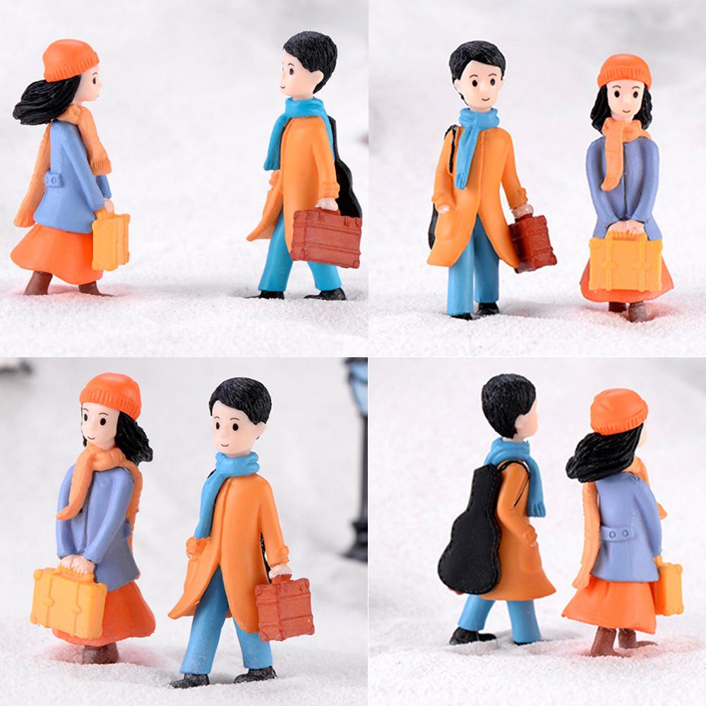 Set 2/3 mô hình búp bê hoạt hình dễ thương trang trí sân vườn