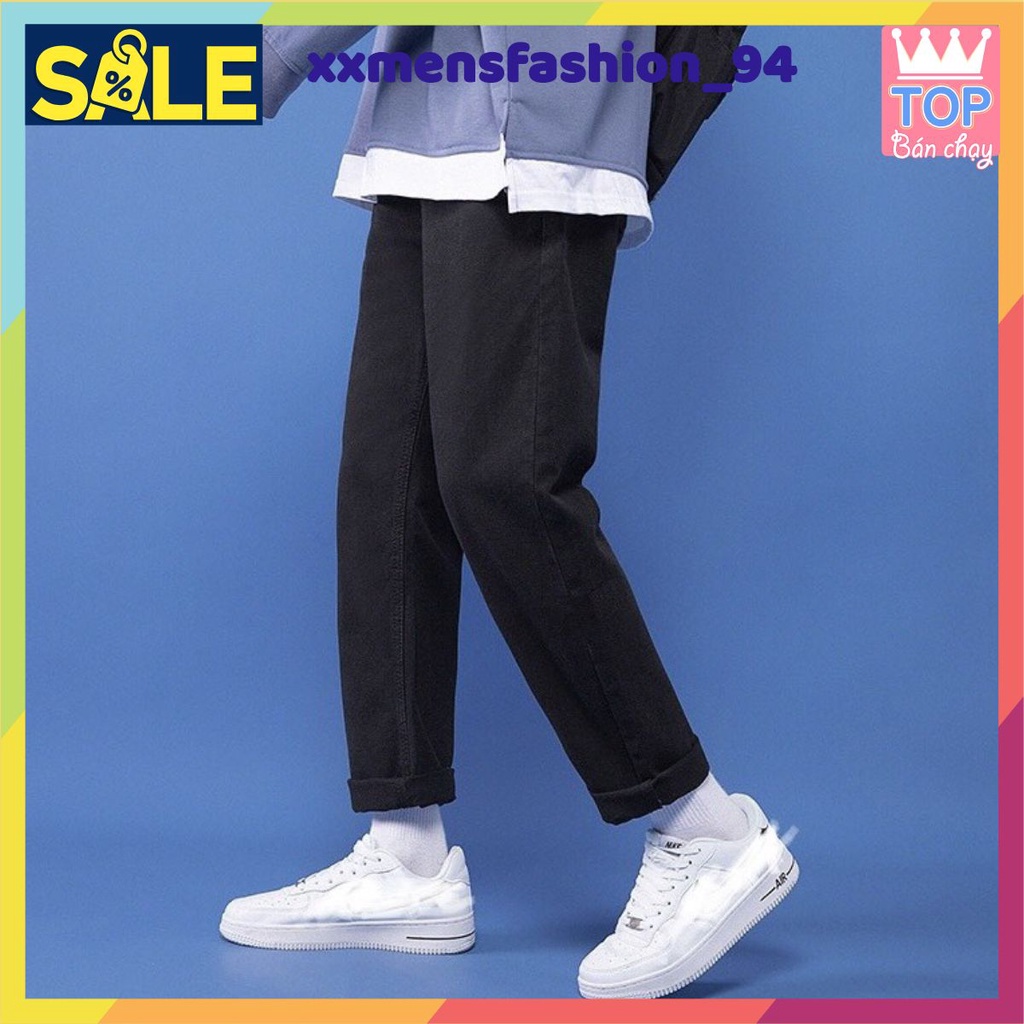 Quần Jeans, Quần baggy jean đen nam ống suông, rộng, hottrend 2021