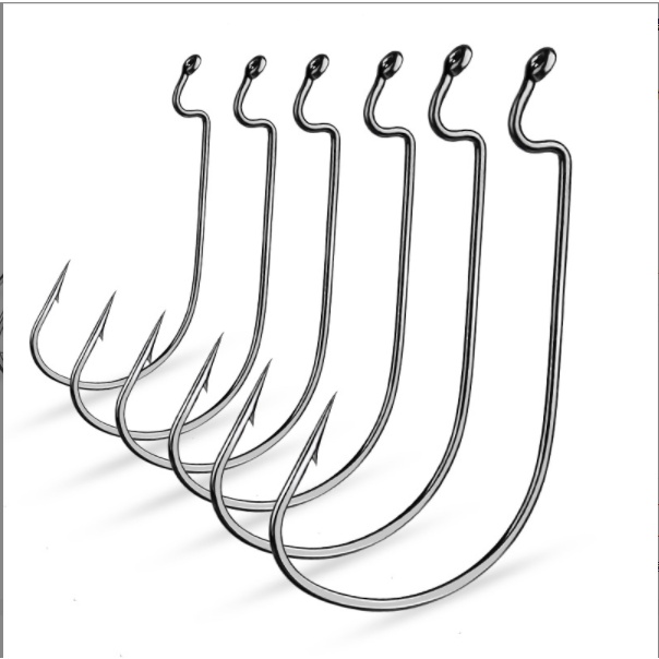 Bộ 10 Chiếc Móc Câu Cá Bằng Thép Carbon Và Nhựa Mềm