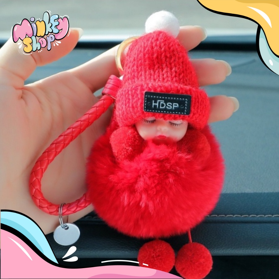 Móc Khóa Đẹp Hình Bé Áo Len Cute phụ kiện Túi Xách dễ thương -Minkey