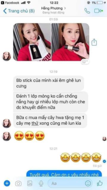 KEM NỀN BB STICK CHE KHUYẾT ĐIỂM, 100% chính hãng