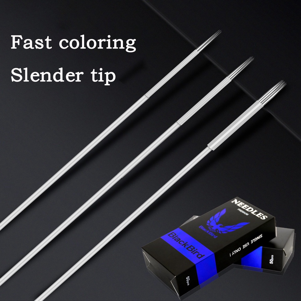 Hộp 50 Kim Xăm Thép Không Gỉ 316 Màu Đen Dành Cho Chim