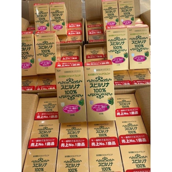 Tảo Xoắn Tem Đỏ 2200 viên Spirulina Nội Địa Nhật Bản