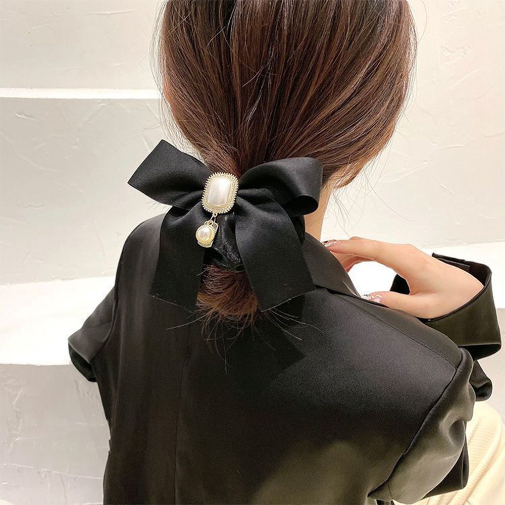 Dây buộc tóc ruy băng nơ nhiều màu tùy chọn phong cách hàn quốc cổ điển cho nữ