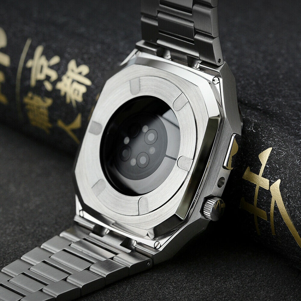 Khung Viền Kim Loại Cho Đồng Hồ Thông Minh Apple Watch 8 7 SE 6 5 4 IWatch 45mm 44mm 42mm