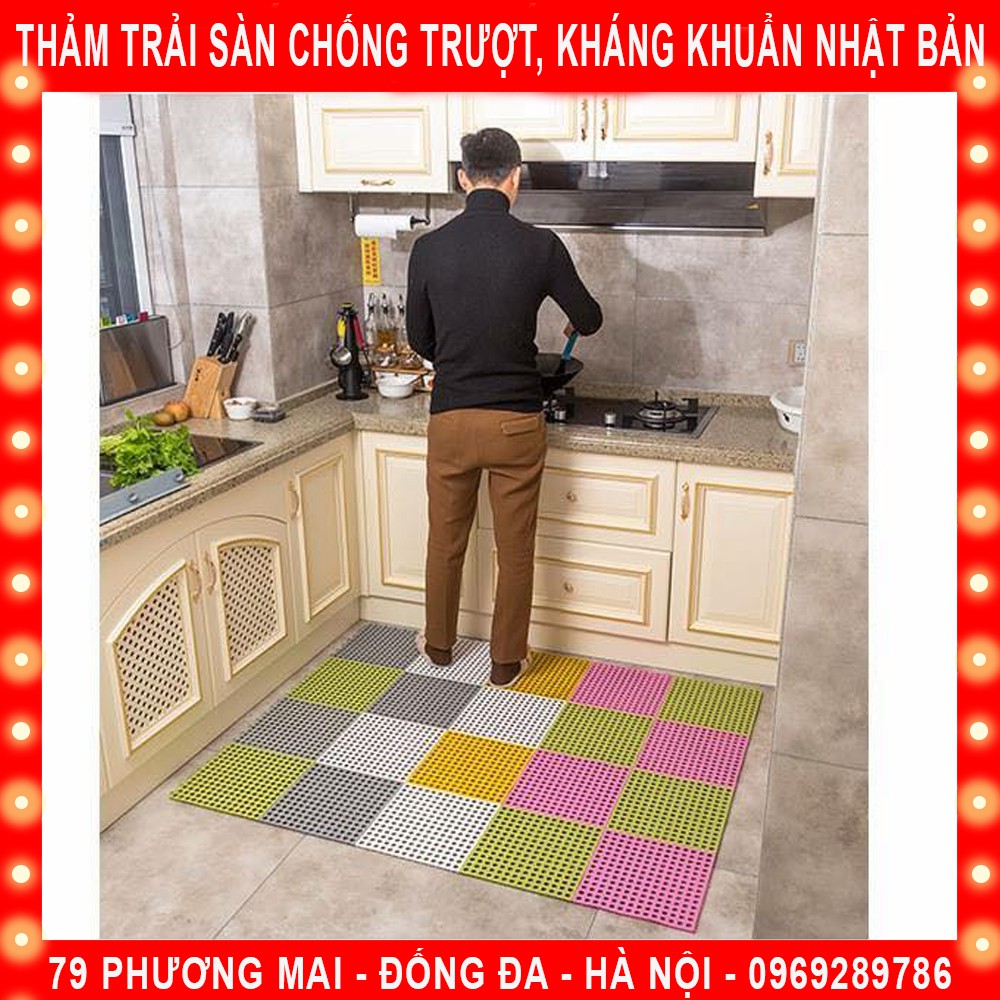 Nhập Khẩu - Combo 10 Tấm Thảm Trải Sàn Kháng Khuẩn, Chống Trượt KT30*30cm - Thảm Lót Sàn Nhà Tắm, Nhà Bếp