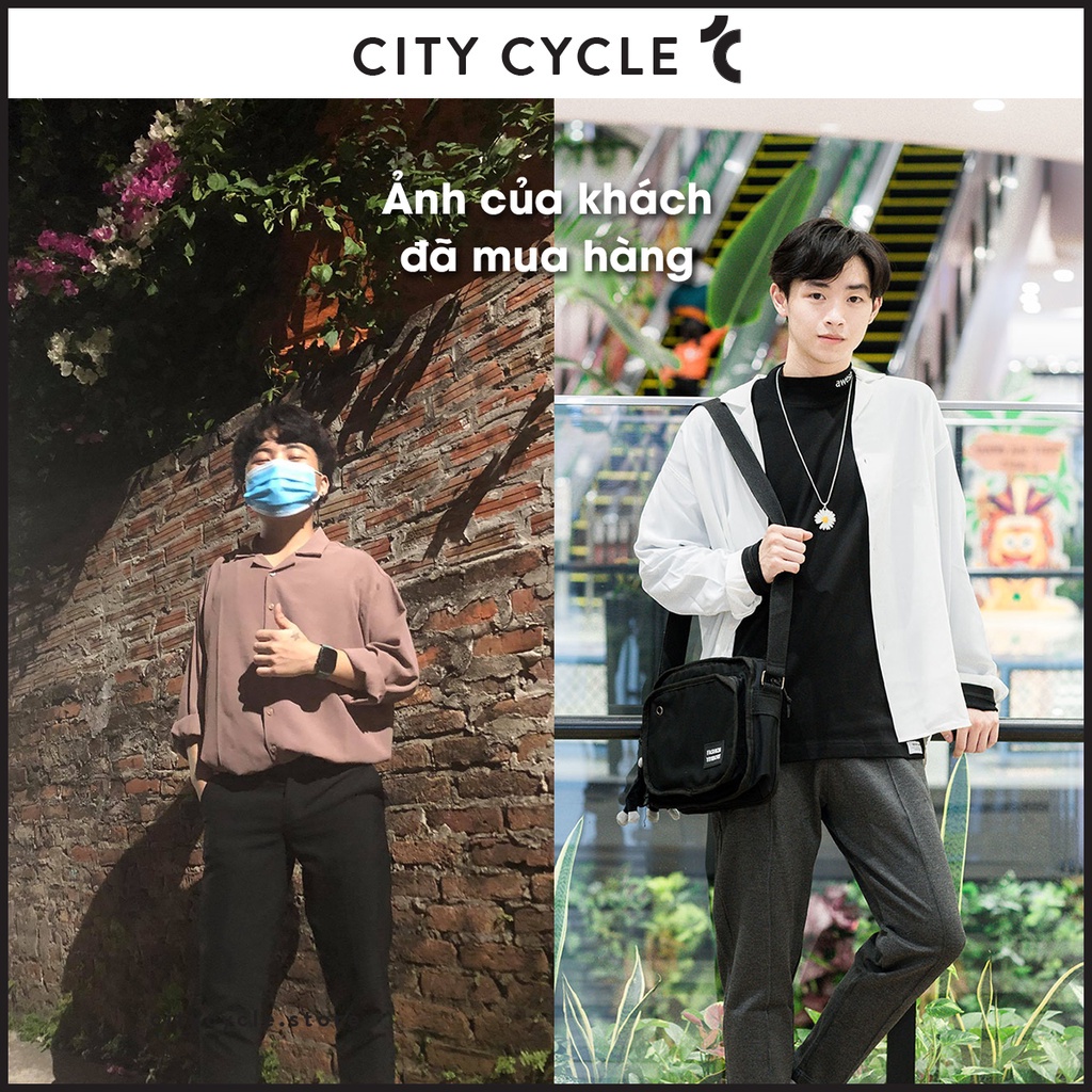 Áo sơ mi nam nữ Pijama City Cycle - Áo sơ mi cổ vest Unisex dài tay Local Brand
