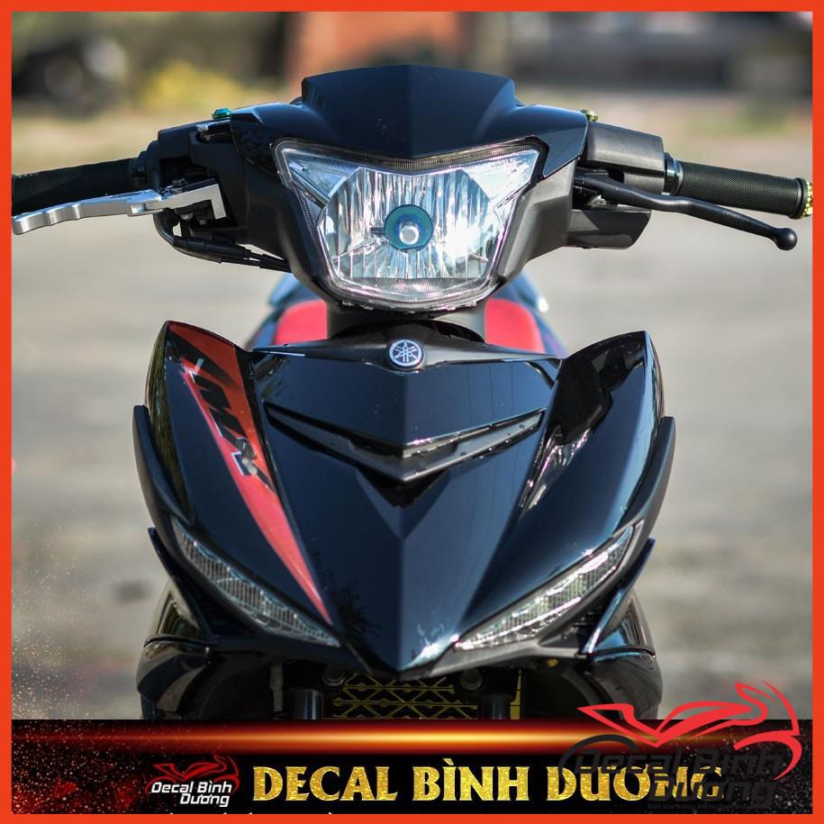 Tem Xe Máy - Tem Rời Exciter 150 MX Đỏ Đen Kiểu Zin - Decal Chrome