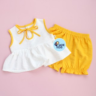 Đồ bộ cho bé gái JADEKIDS | Bộ đồ cho bé gái chất đũi tằm mềm mịn mát cho bé mặc hè nhiều màu lụa chọn cho bé