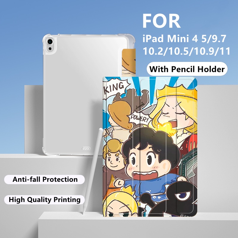 Dllencase Ốp Máy Tính Bảng Có Ngăn Đựng Bút Cho For iPad 2021 Pro 11 2019 2020 10.2 7/8th Generation 2018 9.7 5/6th Mini 4 5 Air 4 10.5 10.9 A258
