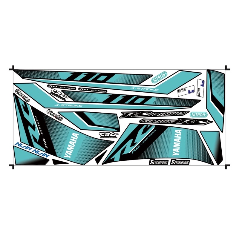 ( Quí khách vui lòng mang ra tiệm cho thợ dán )xe Sirius RC decal cao cấp