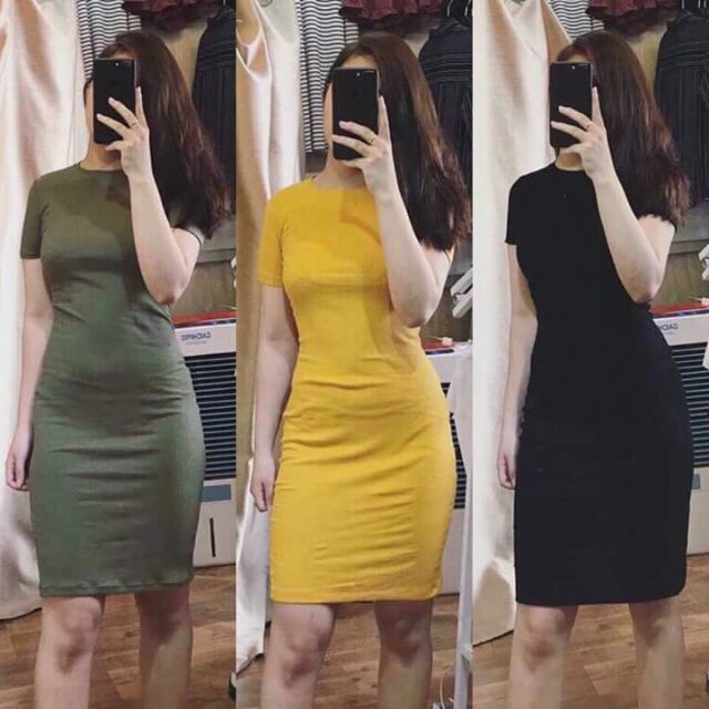 Váy body cộc tay