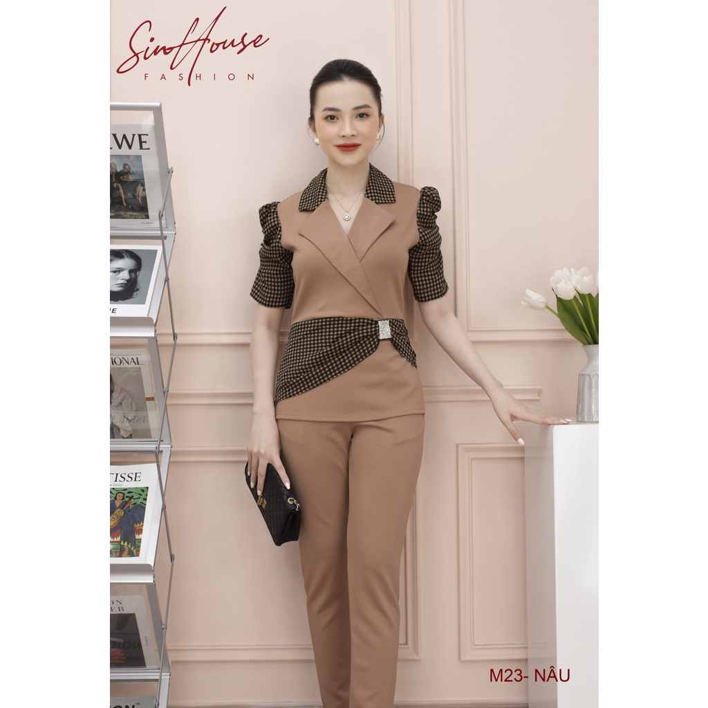 Đồ bộ trung niên nữ cho mẹ cho bà mặc nhà thun mỹ cao cấp co giãn 4 chiều mềm mại - MÃ M23