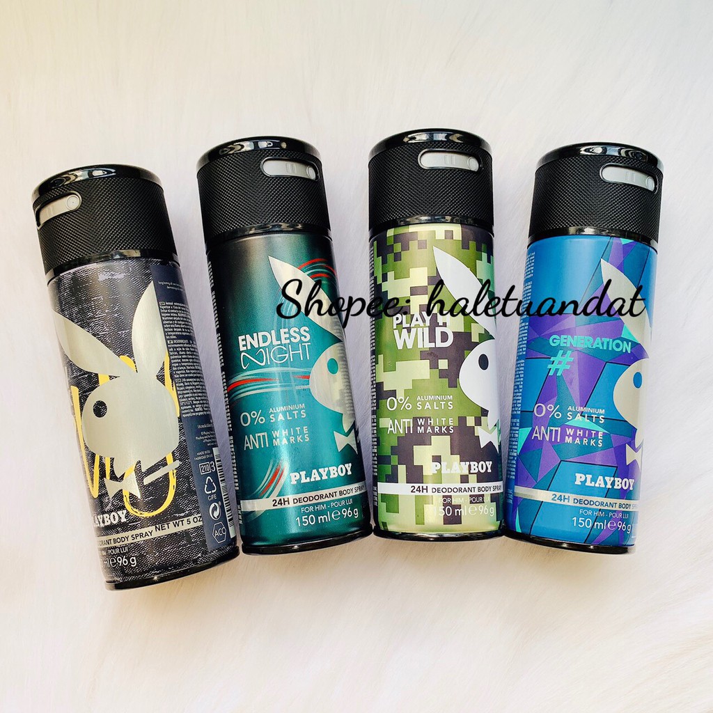 Xịt Thơm Toàn Thân Playboy + Adidas + Axe Nam Nữ 150ML