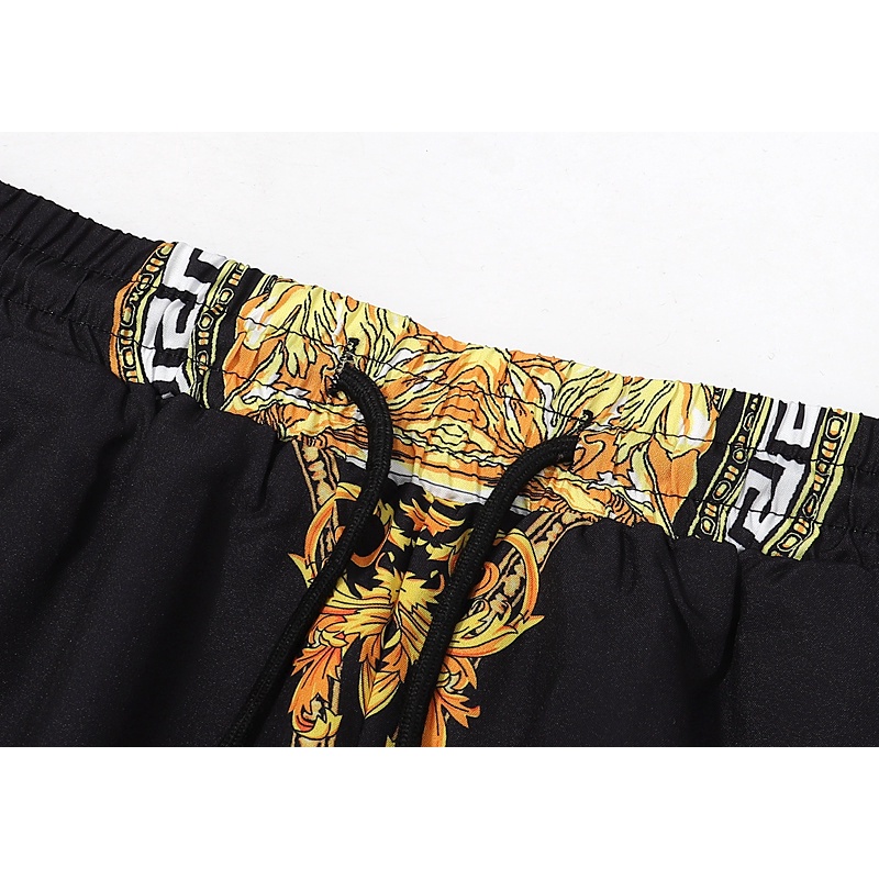 Quần Short Thể Thao Versace Chất Liệu Cotton Lưng Thun Co Giãn Tốt In Họa Tiết Cổ Điển Thời Trang Mùa Hè Cho Nam Và Nữ