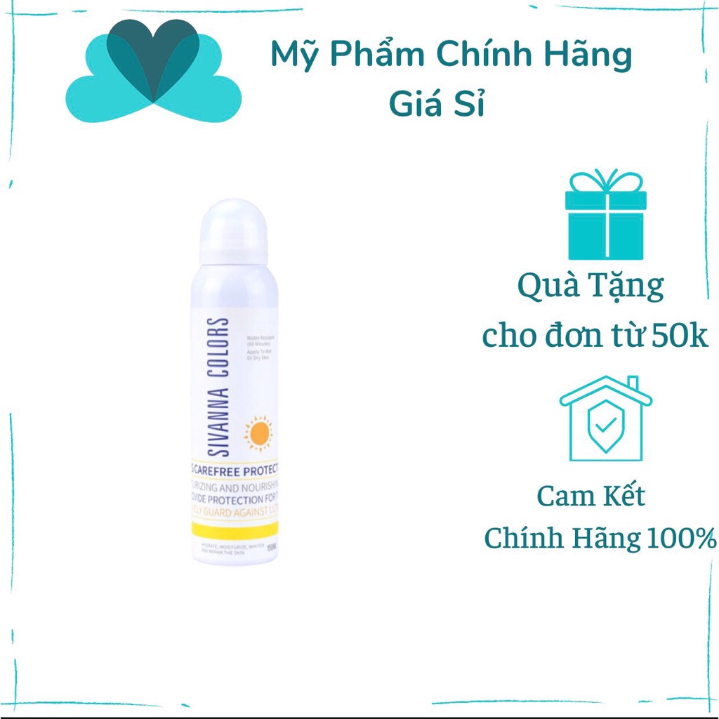 (Mẫu Mới) Xịt Chống Nắng Trắng Da Tức Thì Sivanna Cactus Carefree Protection Spray 150ml