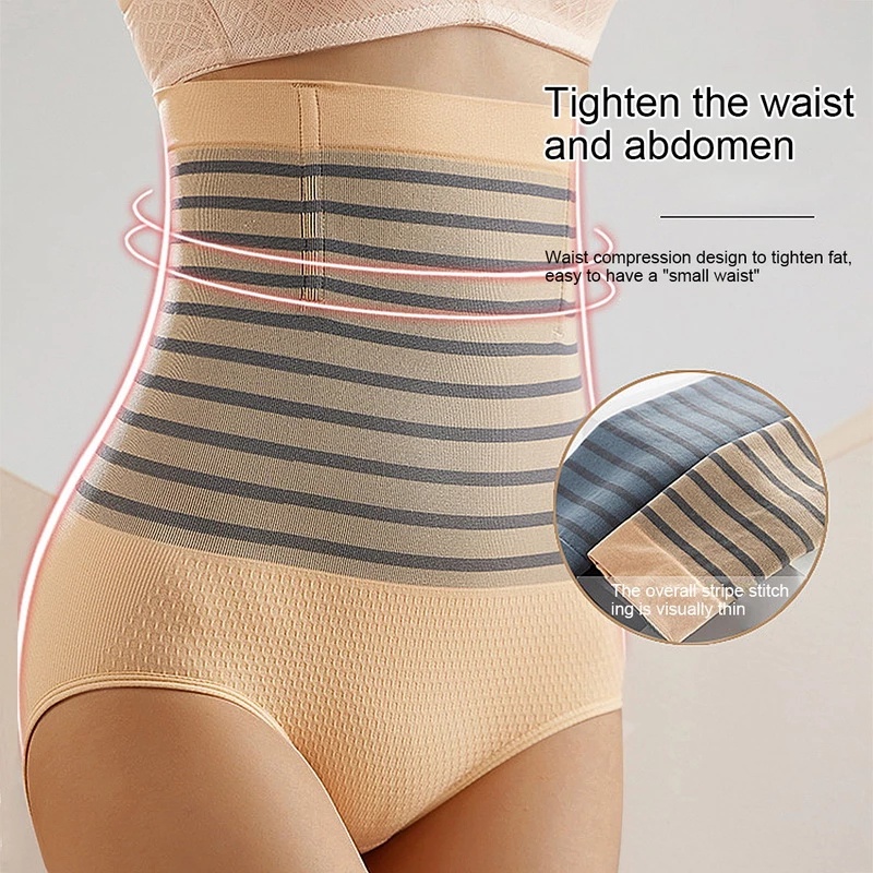Quần Short Lưng Cao Định Hình Eo Không Đường May Co Giãn Thoáng Khí Cỡ Lớn Thời Trang Cho Nữ