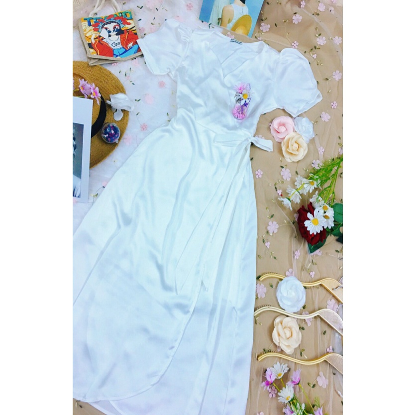 Đầm dạ hội cao cấp thiết kế chất liệu lụa Satin Pháp cao cấp mềm mịn 46-55kg Miyu clothing