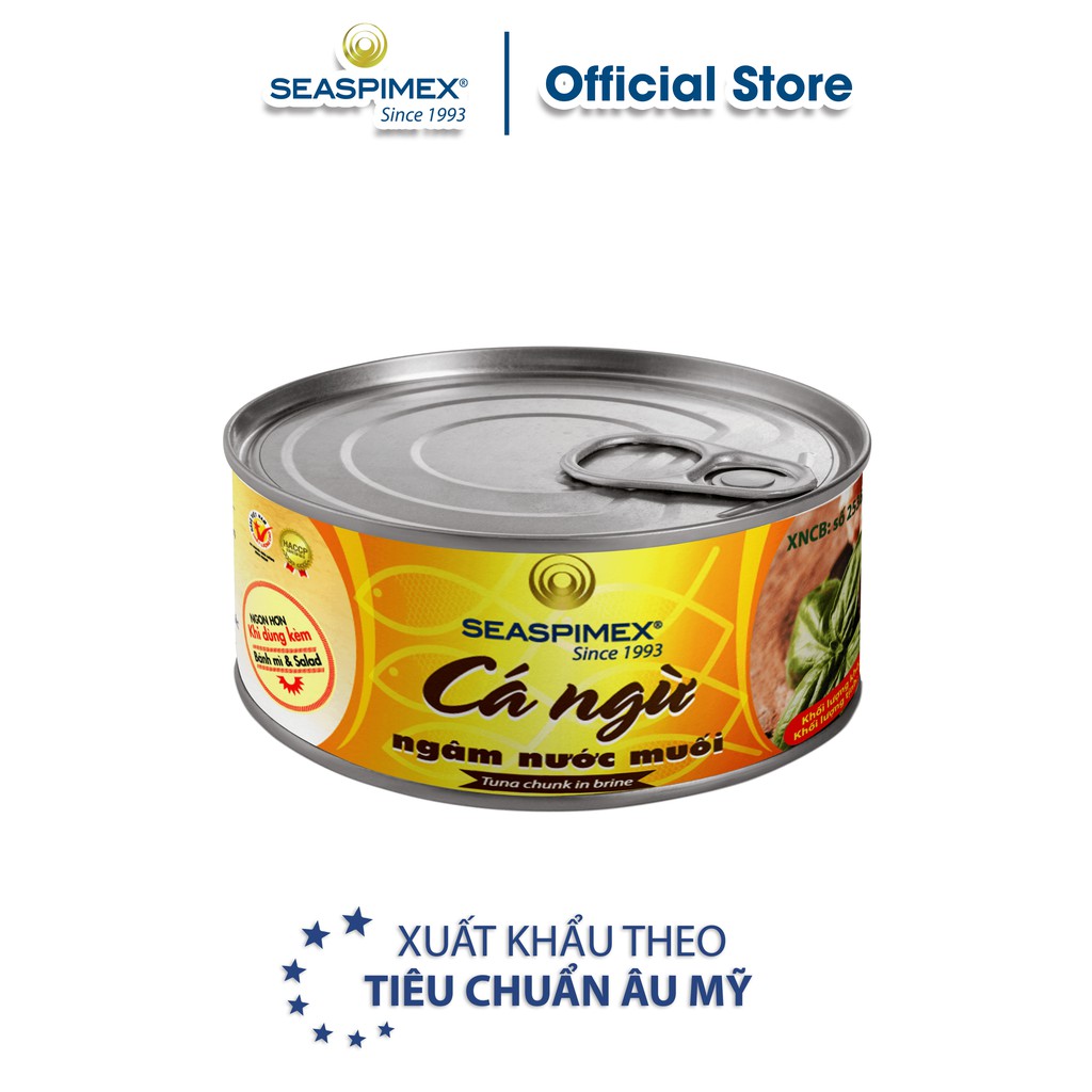 [Mã BMBAU50 giảm 7% đơn 99K] Cá ngừ ngâm nước muối SEASPIMEX 185gr