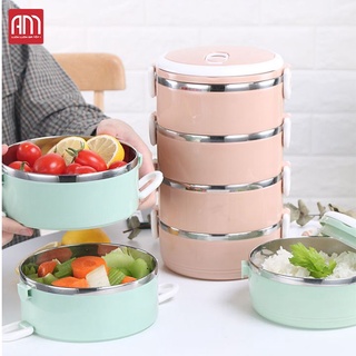 Cặp Lồng Cơm 4 Tầng Lúa Mạch - Nhiều Màu - Nhỏ Gọn
