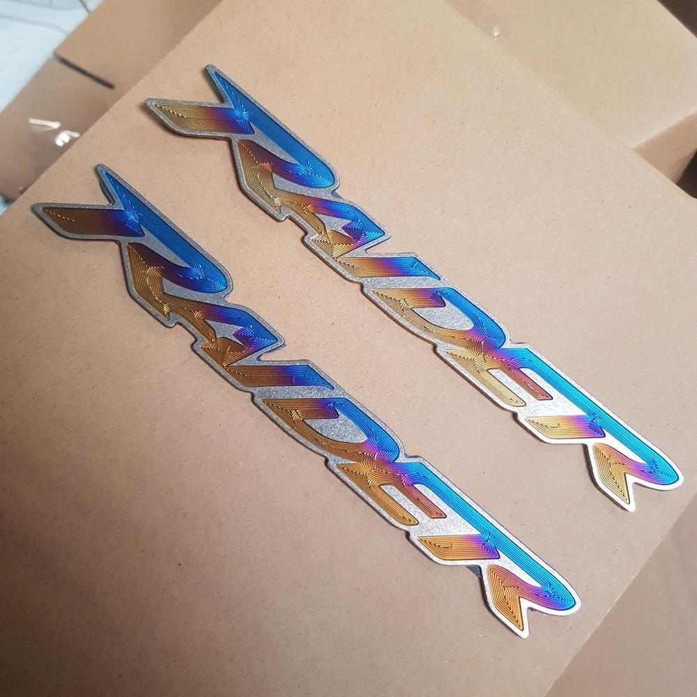 [GIÁ GỐC]  TEM DÁN XE MÁY CẶP CHỮ RAIDER TITAN ĐỘC ĐÁO TRANG TRÍ XE MÁY