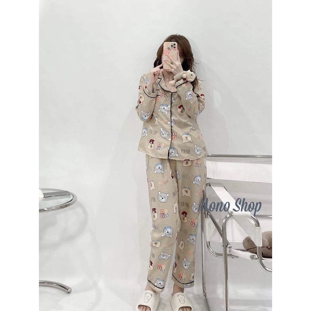 Bộ Pijama mặc nhà họa tiết siêu dễ thương