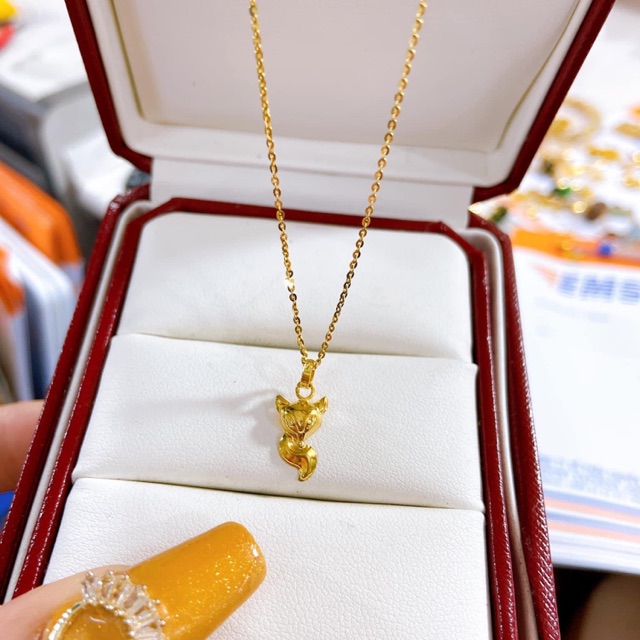 Dây chuyền + mặt hồ ly vàng 10kara