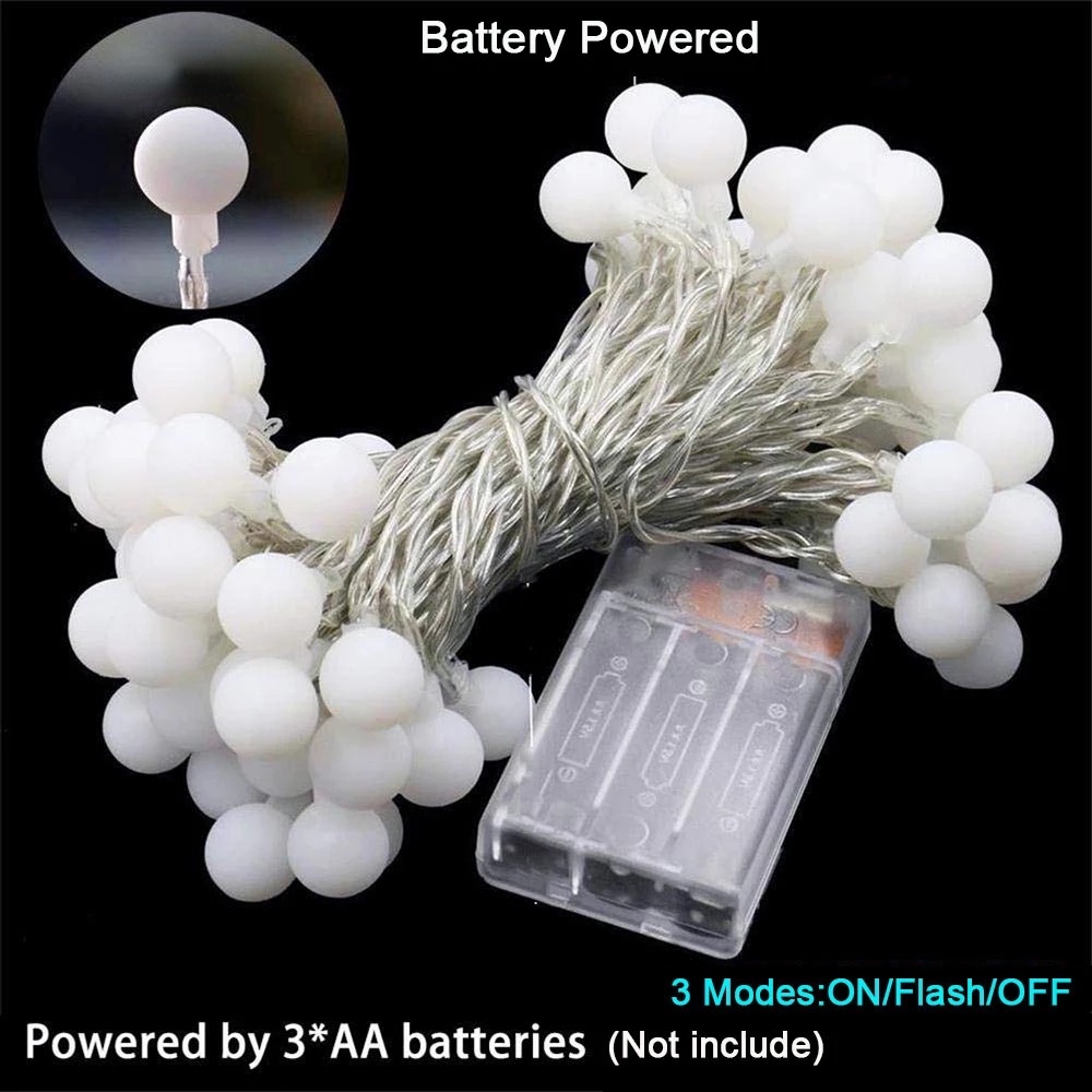 Dây Đèn Led 2M 3M 6M Trong Suốt Hình Quả Cầu Trong Suốt Độc Đáo