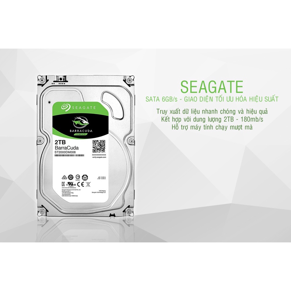 Ổ cứng HDD Seagate Barracuda 2TB 3.5 inch 7200RPM