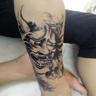 Hình xăm tatoo mặt quỷ, đầu lâu size bắp tay