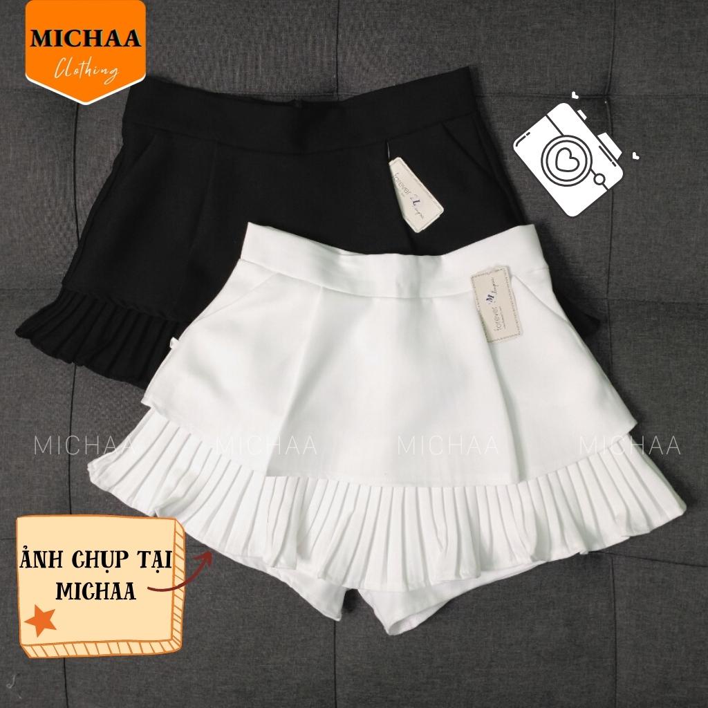 Chân Váy XẾP LY 2 TẦNG Ngắn Dáng Xòe Lưng Cạp Cao Tennis Có Lót Trong - MICHAA