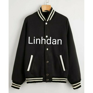 áo khoác bomber nam 2 màu đen trắng dễ phối đồ