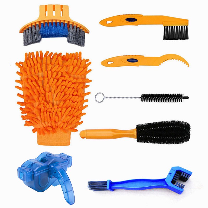 Bộ vệ sinh chăm sóc xe đạp bộ rửa xe đạp Cylion all in one 8 món