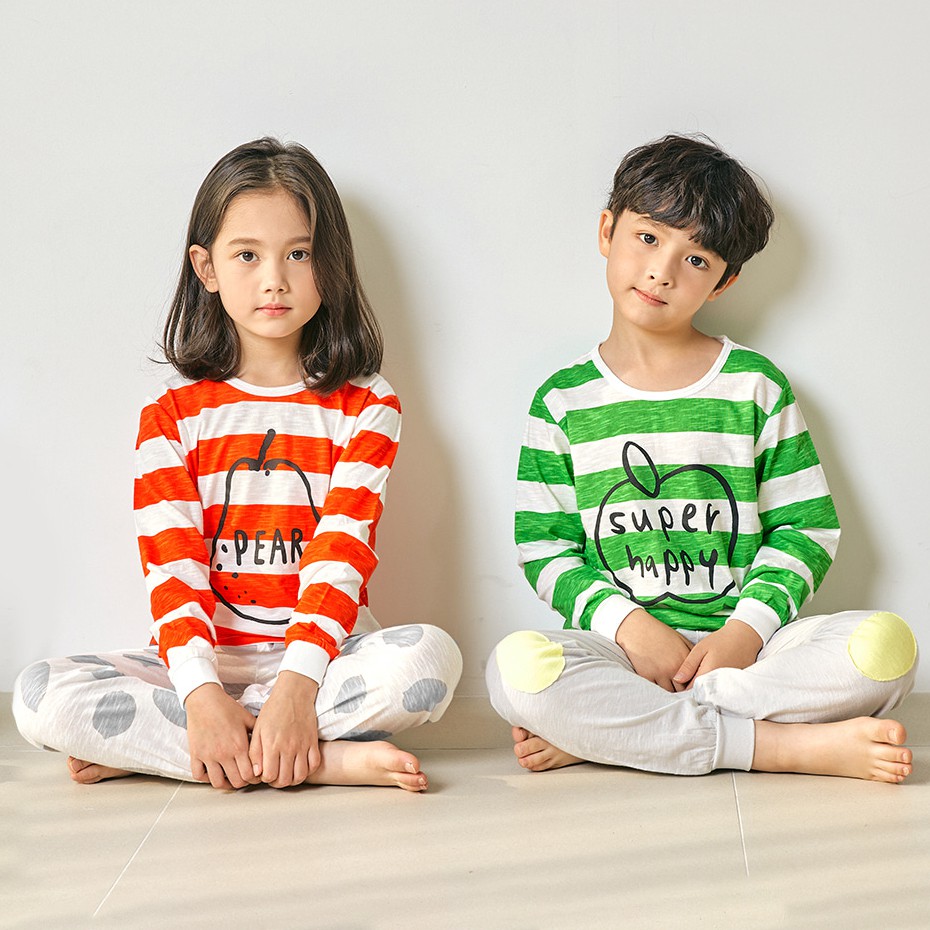 Đồ bộ tay dài quần áo thun cotton mịn mặc nhà mùa hè cho bé gái Unifriend Hàn Quốc U1001