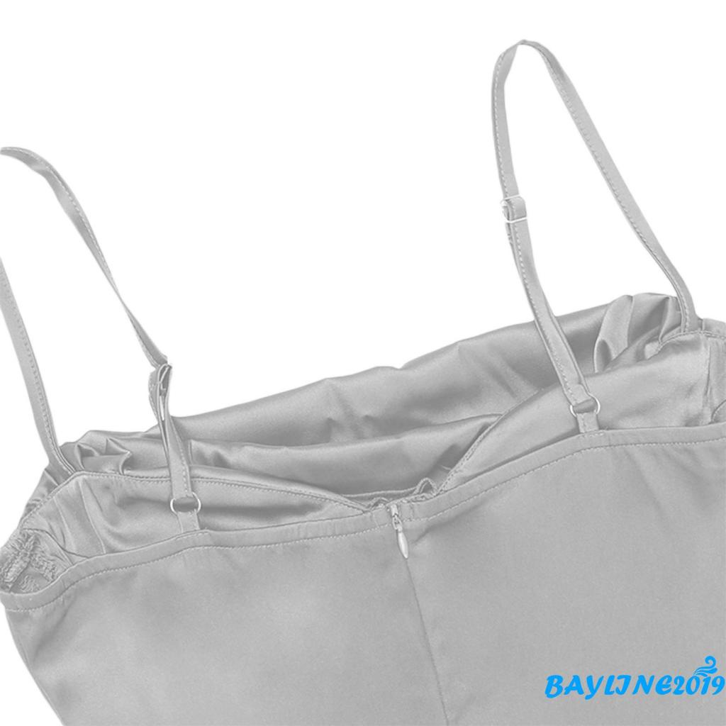 Đầm Midi Hai Dây Ôm Dáng Màu Trơn Có Khóa Kéo Sau Lưng Cho Nữ