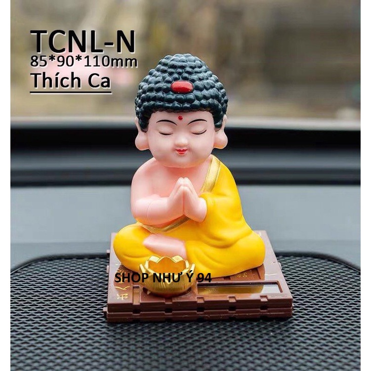TƯỢNG PHẬT THÍCH CA, LA HÁN, THẦN TÀI GẬT ĐẦU TRANG TRÍ XE SỬ DỤNG NĂNG LƯỢNG MẶT TRỜI