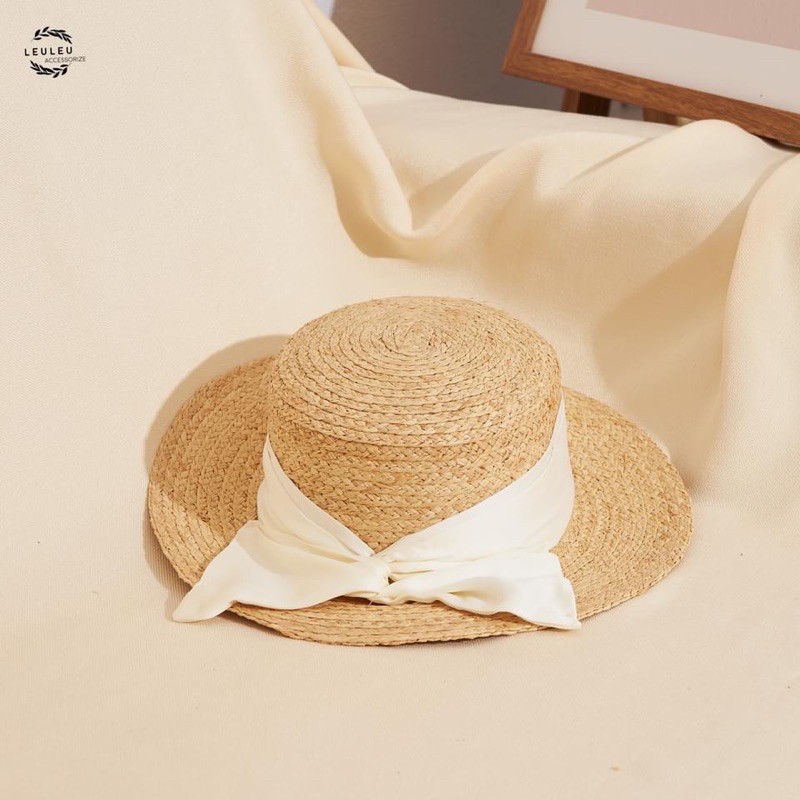 Mũ cói nơ best-seller leuleu.accessorize [ ẢNH THẬT ]