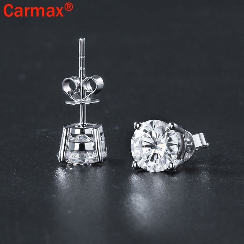 Bông Tai Hình Moissanite Đơn Giản Thời Trang
