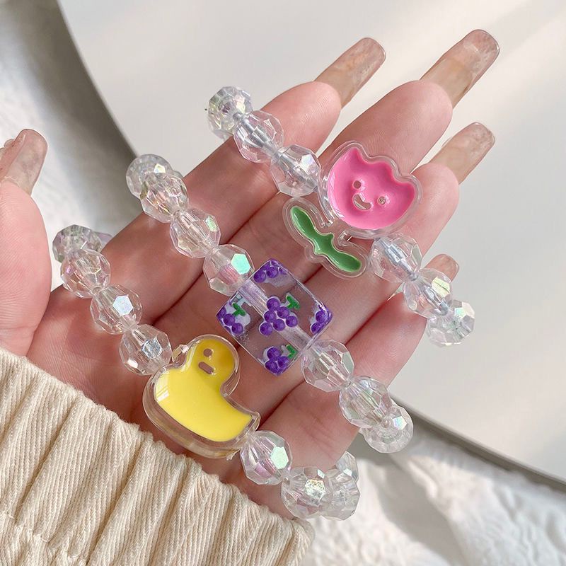 Dây buộc tóc Ahellogirl phối mặt xinh xắn tùy chọn thời trang mùa xuân cho nữ
