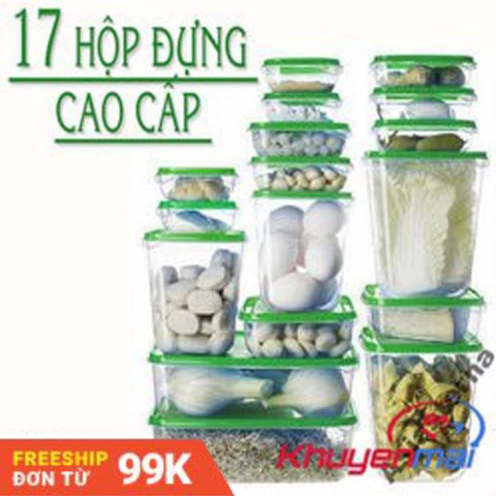 Bộ 17 Hộp Đựng Thức Ăn Cao Cấp | BigBuy360 - bigbuy360.vn
