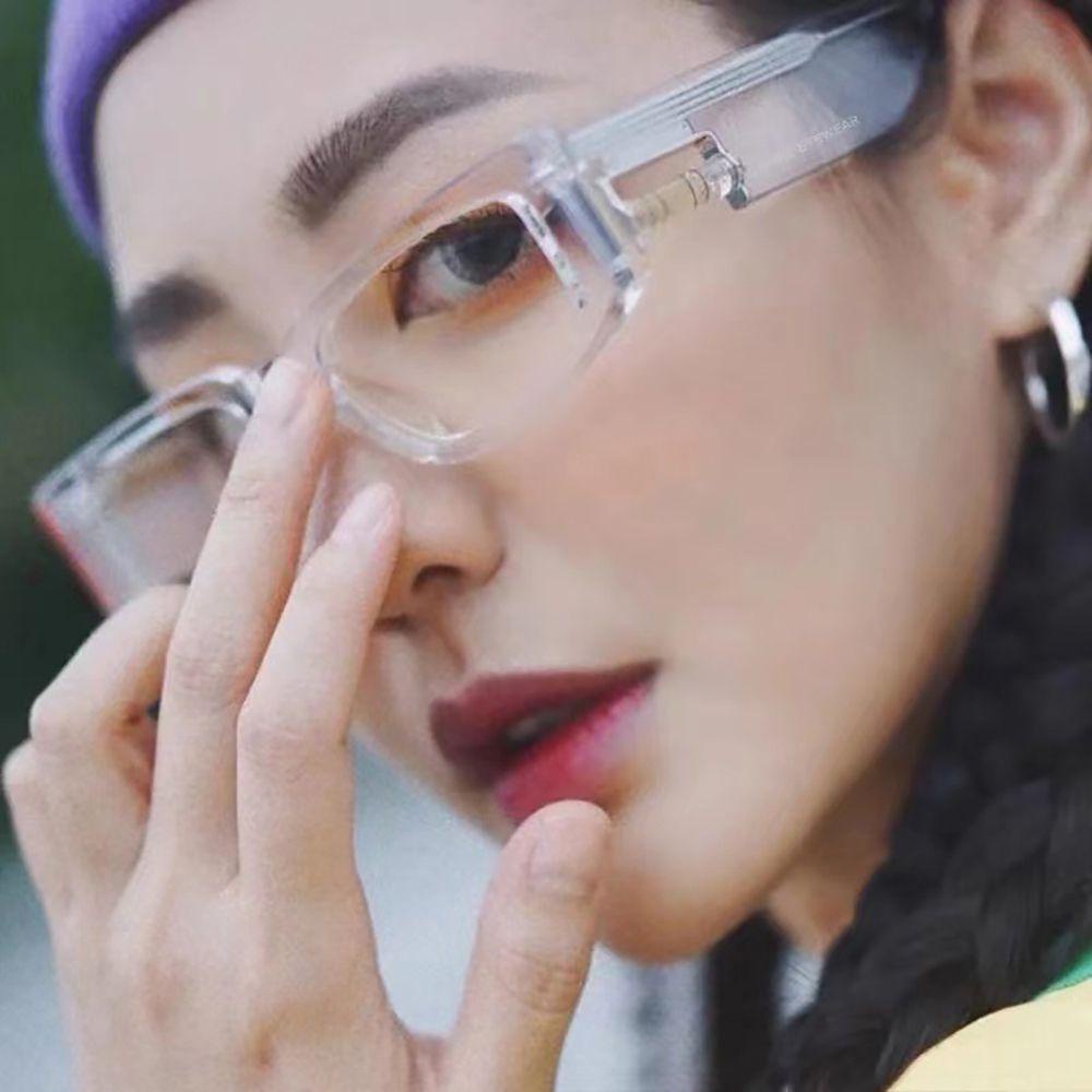 TWINKLE Kính Mát Gọng Vuông Chống Tia UV Chống Bức Xạ Màu Sắc Tương Phản Phong Cách Hàn Quốc Thời Trang Cho Nam Và Nữ