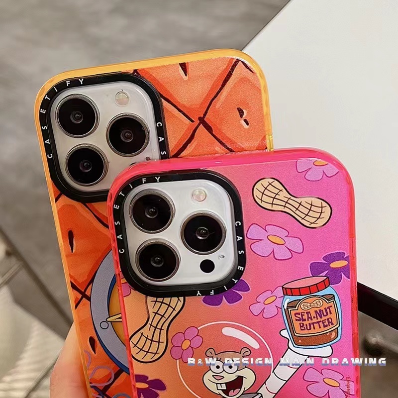 Ốp Điện Thoại Dẻo Họa Tiết Hoạt Hình Spongebob Chống Sốc Cho iPhone X XS Max 13 12 11 Pro Max 7 8 Plus