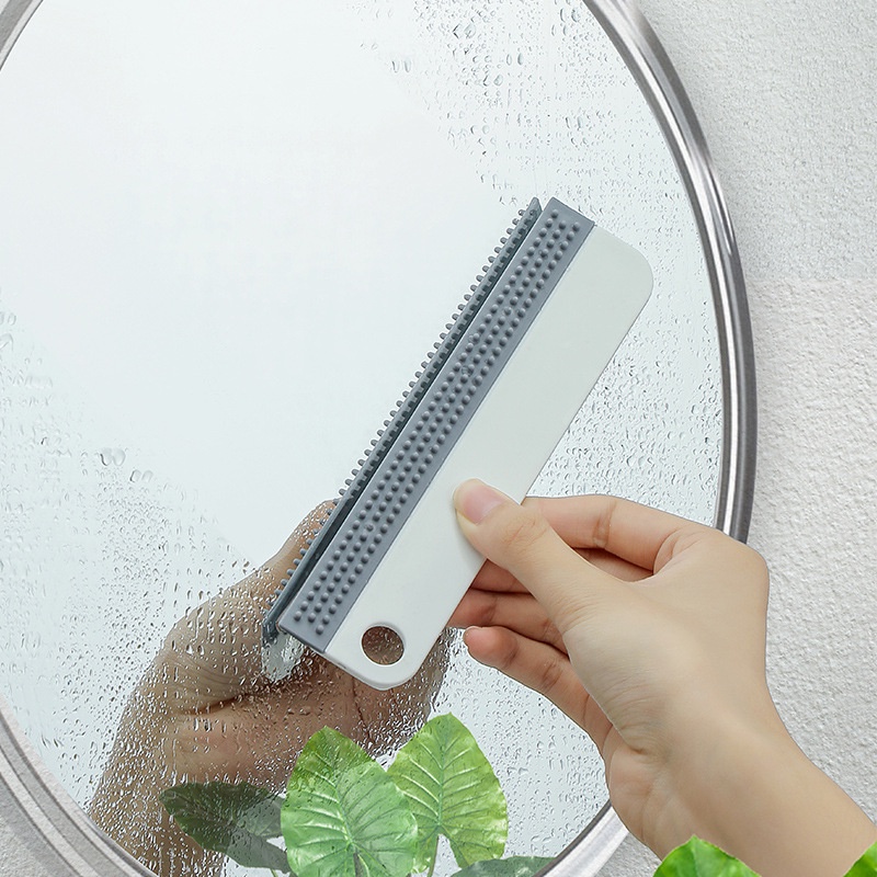Dụng Cụ Vệ Sinh Cửa Kính Bằng Silicon Mềm Có Thể Treo Đa Năng 2 Màu Tùy Chọn