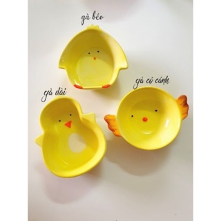 Bát sứ hình con gà cho bé ăn dặm