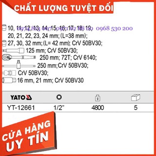 Bộ tuýp vặn tay Yato YT-12661 - 25 chi tiết