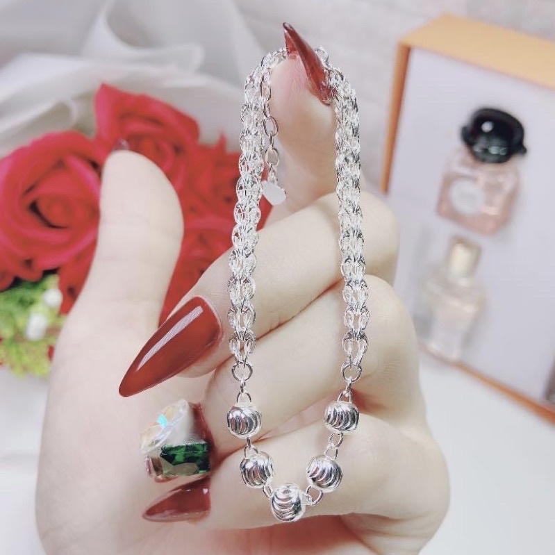 Lắc tay nữ Bạc S925 , dày dặn , sáng bóng - Vàng bạc Khải Khải