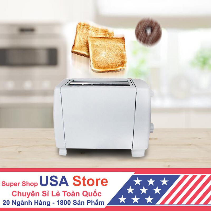 Máy Nướng Bánh Nhảy - Bánh Mì Vuông (Trắng) US906